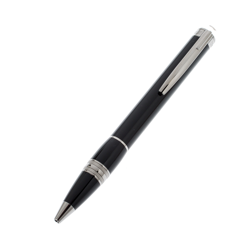 Pre Owned Montblanc StarWalker Midnight Black Resin Ruthenium Coated Ballpoint Pen