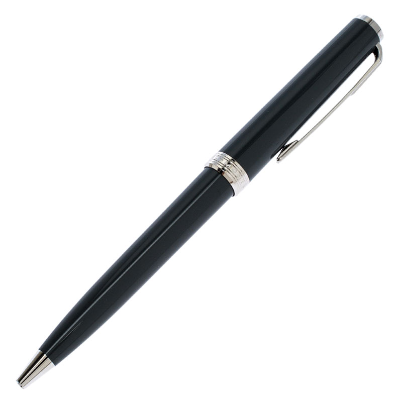 Montblanc Grey Resin Platinum Finish Ballpoint Pen 