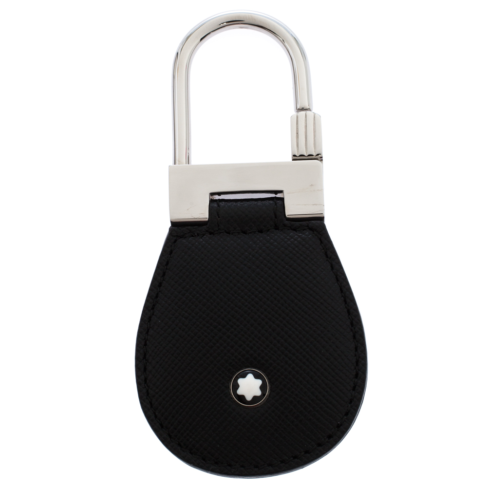 Pre Owned Montblanc Black Leather Meisterstuck Key Fob
