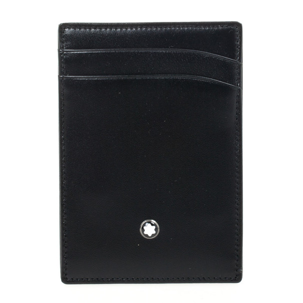 Pre Owned Montblanc Black Meisterstuck Card Holder