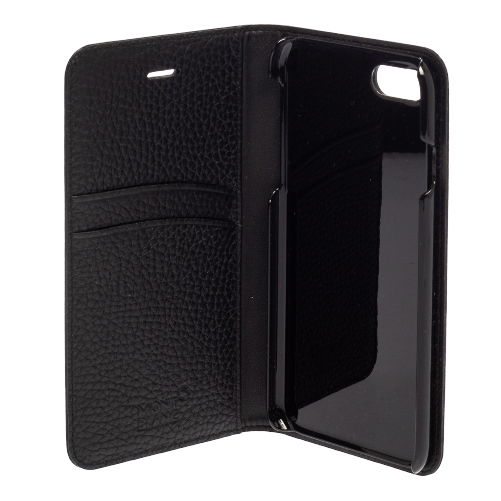 

Montblanc Black Leather Sartorial iPhone 8 Flip Case