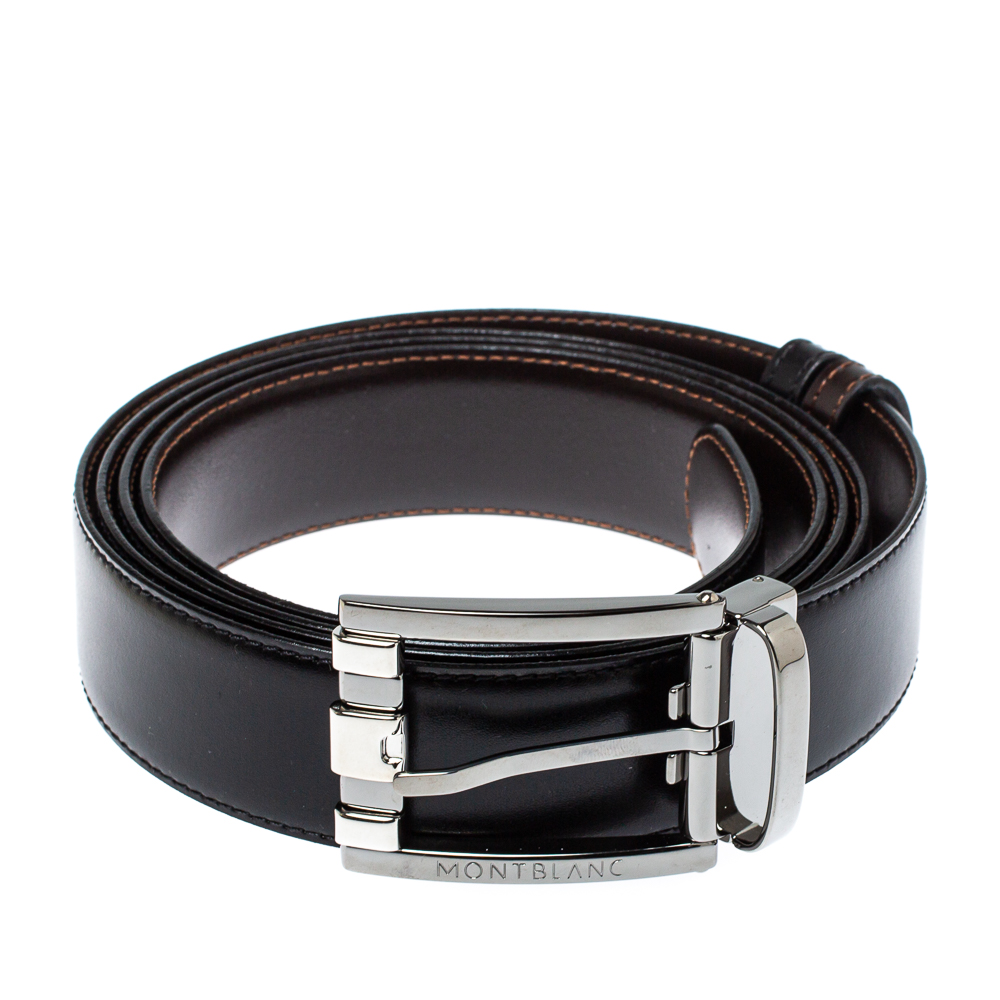 

Montblanc Black/Brown Leather Casual Line Reversible Belt