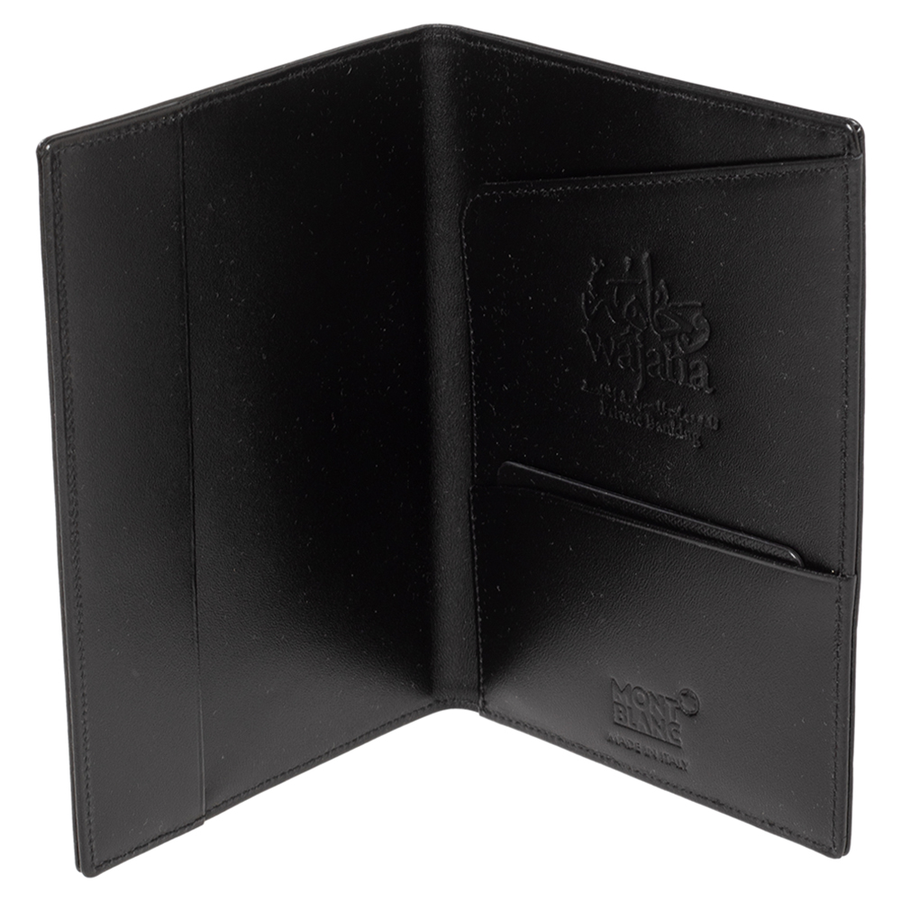 

Montblanc Black Leather Meisterstuck Bifold Passport Holder