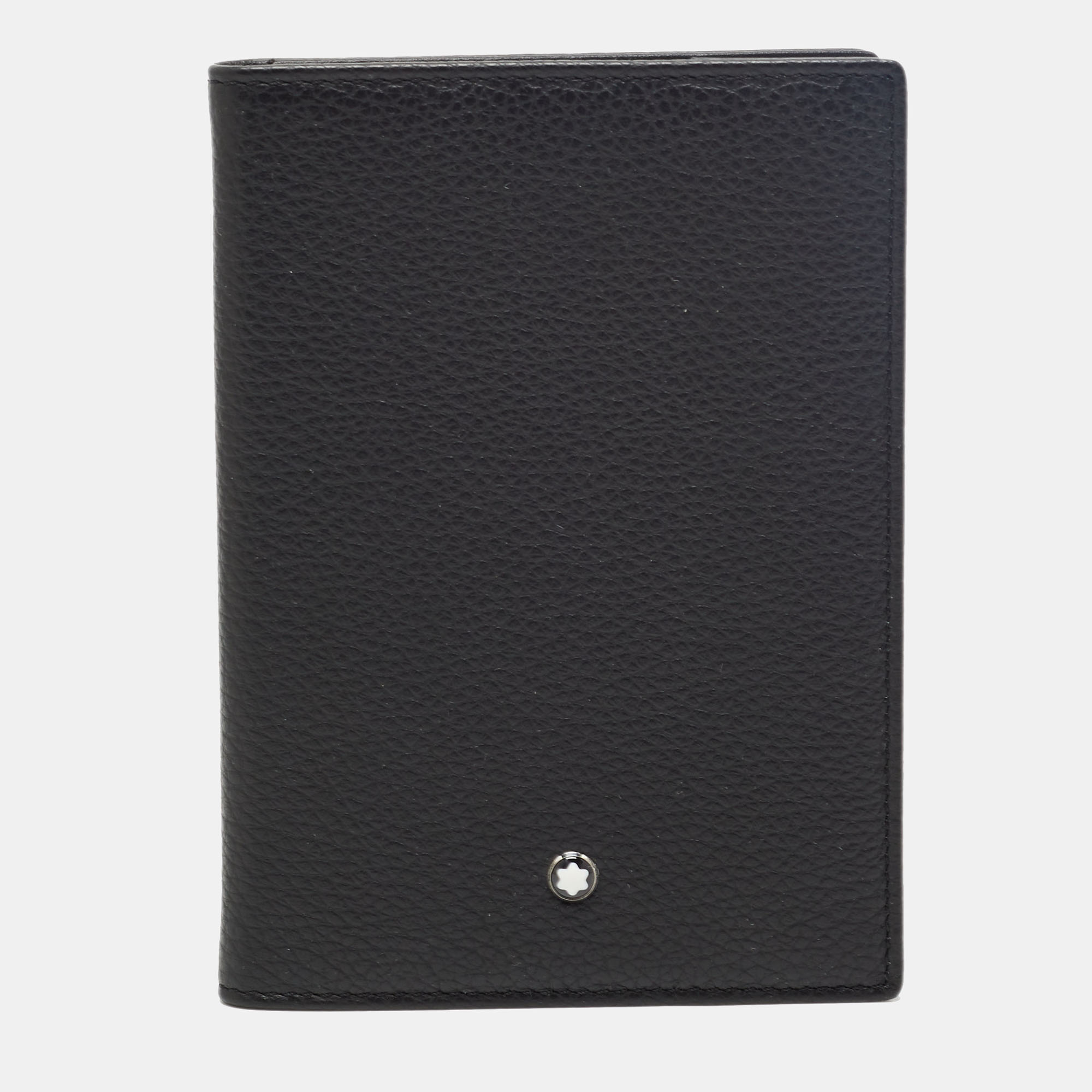 Pre-owned Montblanc Black Leather Meisterstück Passport Holder