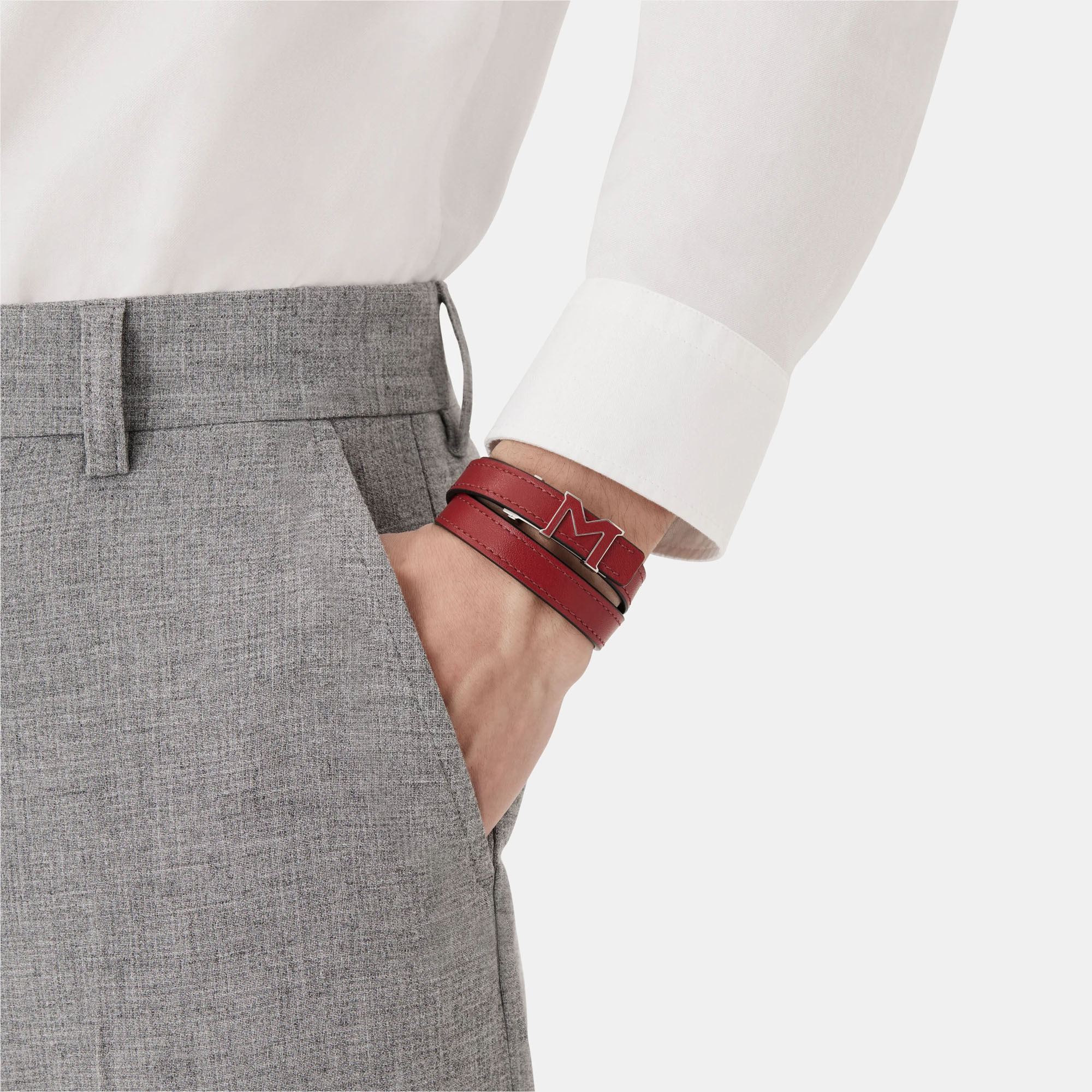 

Montblanc Red Leather MB129501 Bracelets