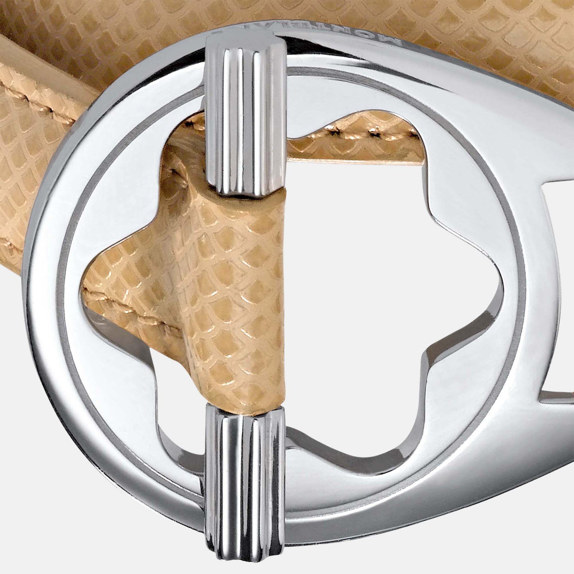 

Montblanc Beige Silver, Leather MB38865 Bracelets