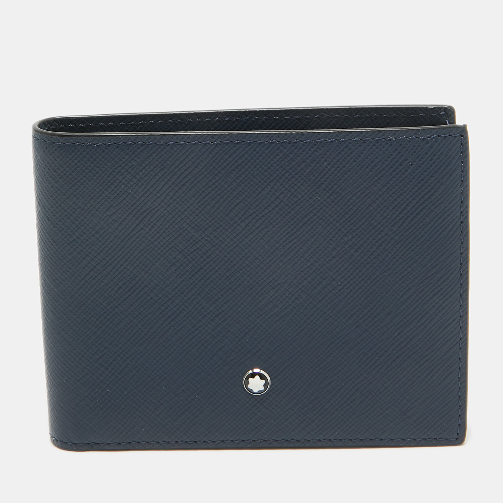 

Montblanc Navy Blue Leather Sartorial 6CC Bifold Wallet