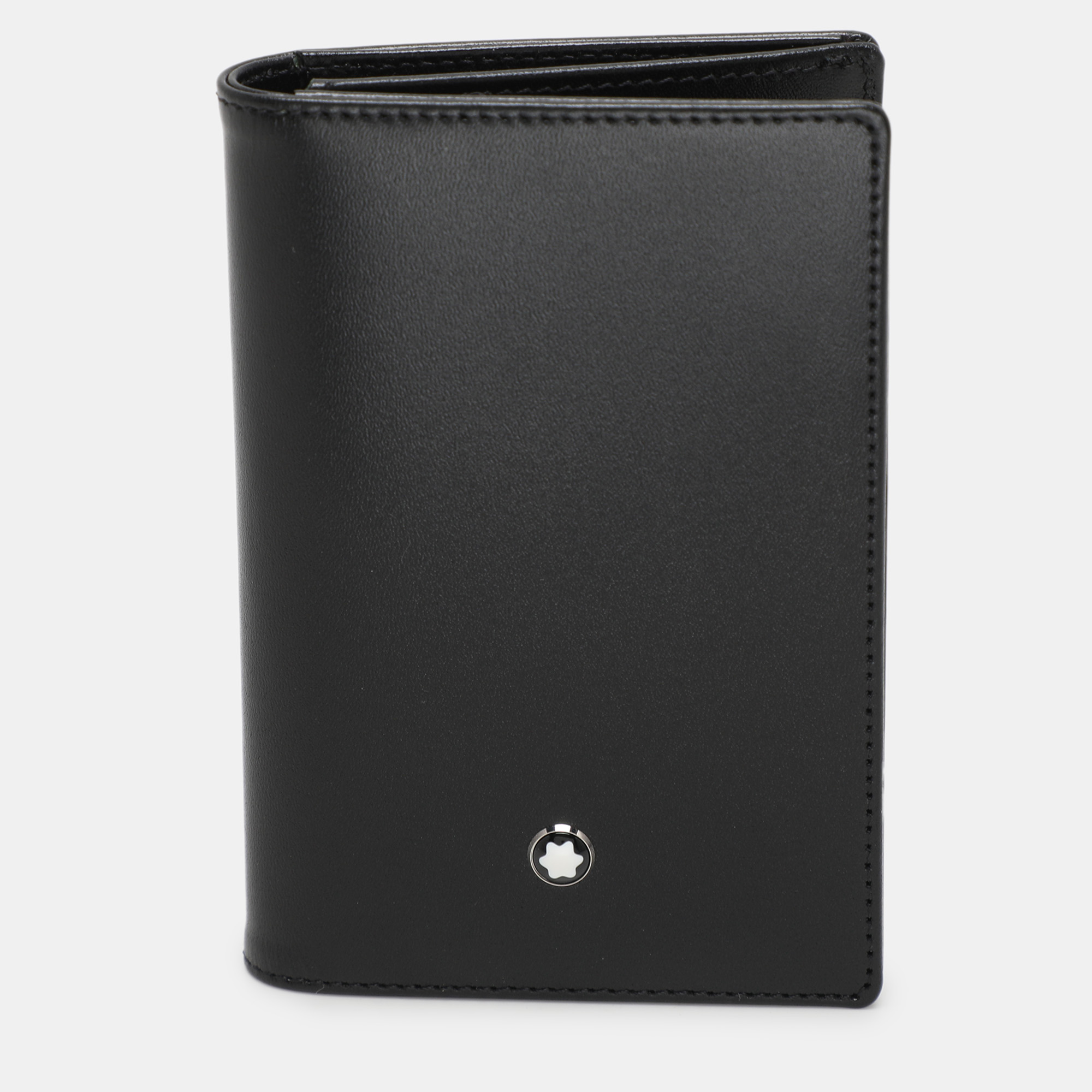 

Montblanc Black Leather Meisterstuck Bifold Card Holder