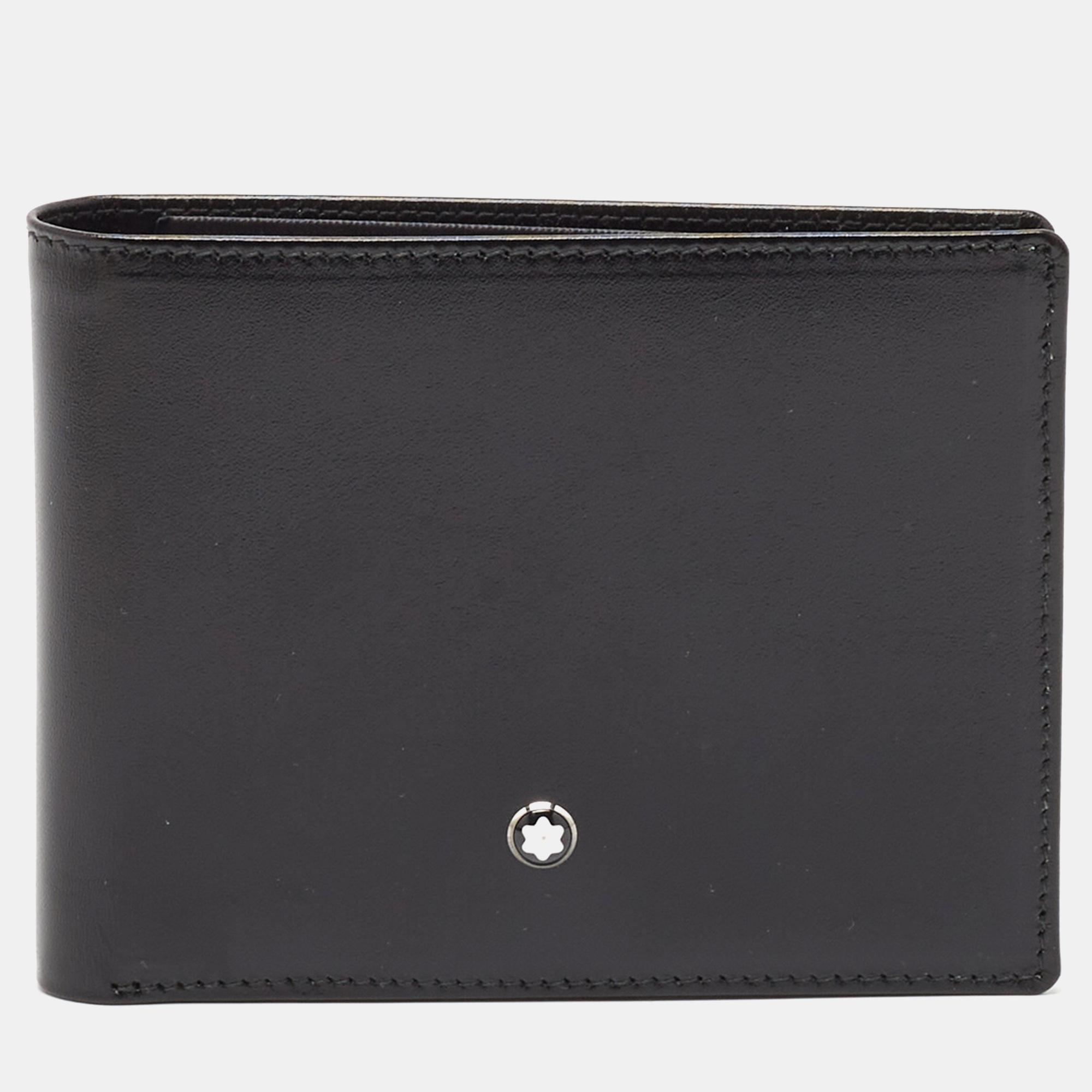 

Montblanc Black Leather Meisterstuck 6CC Bifold Wallet