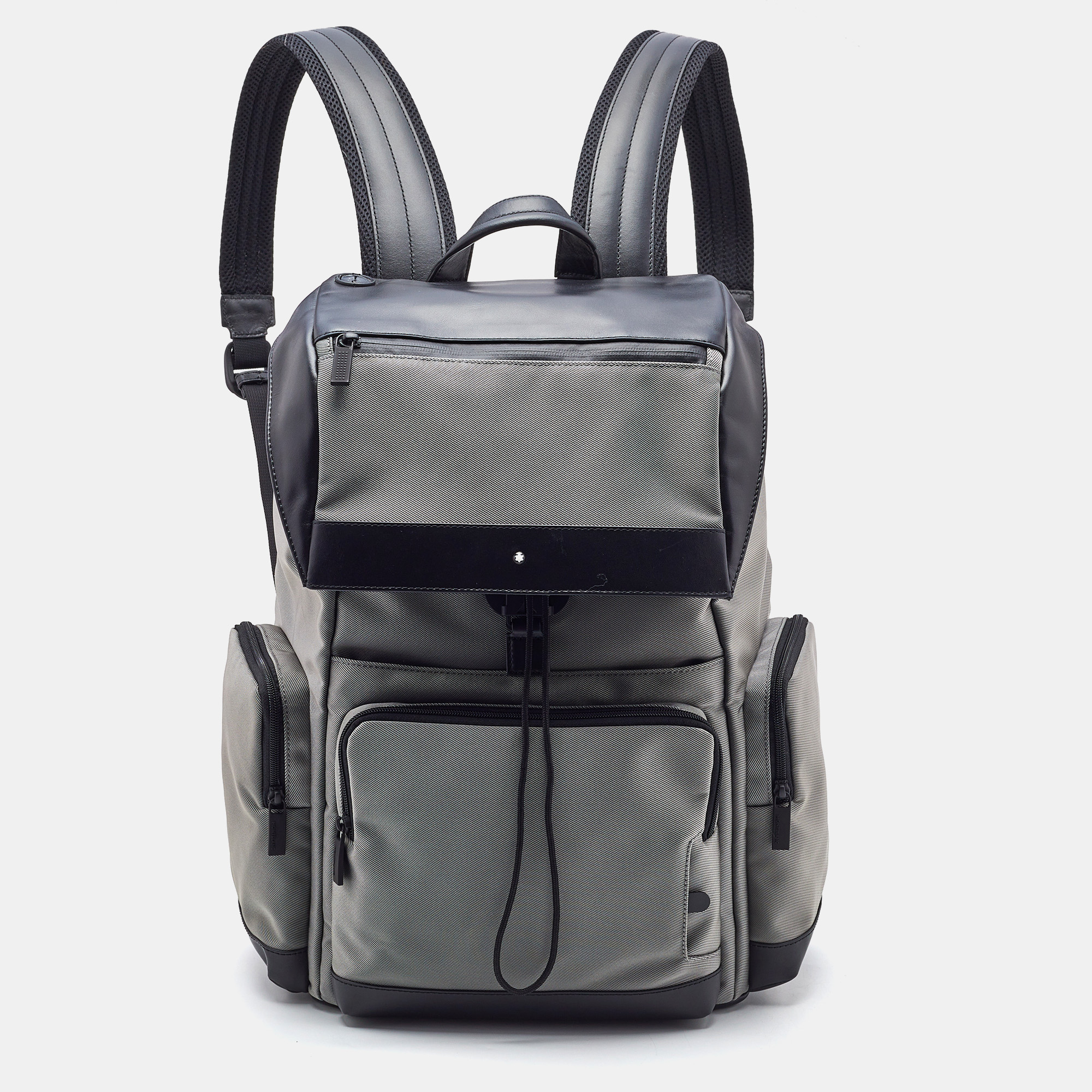 

Montblanc Grey/Black Nylon and Leather  Nightflight Backpack