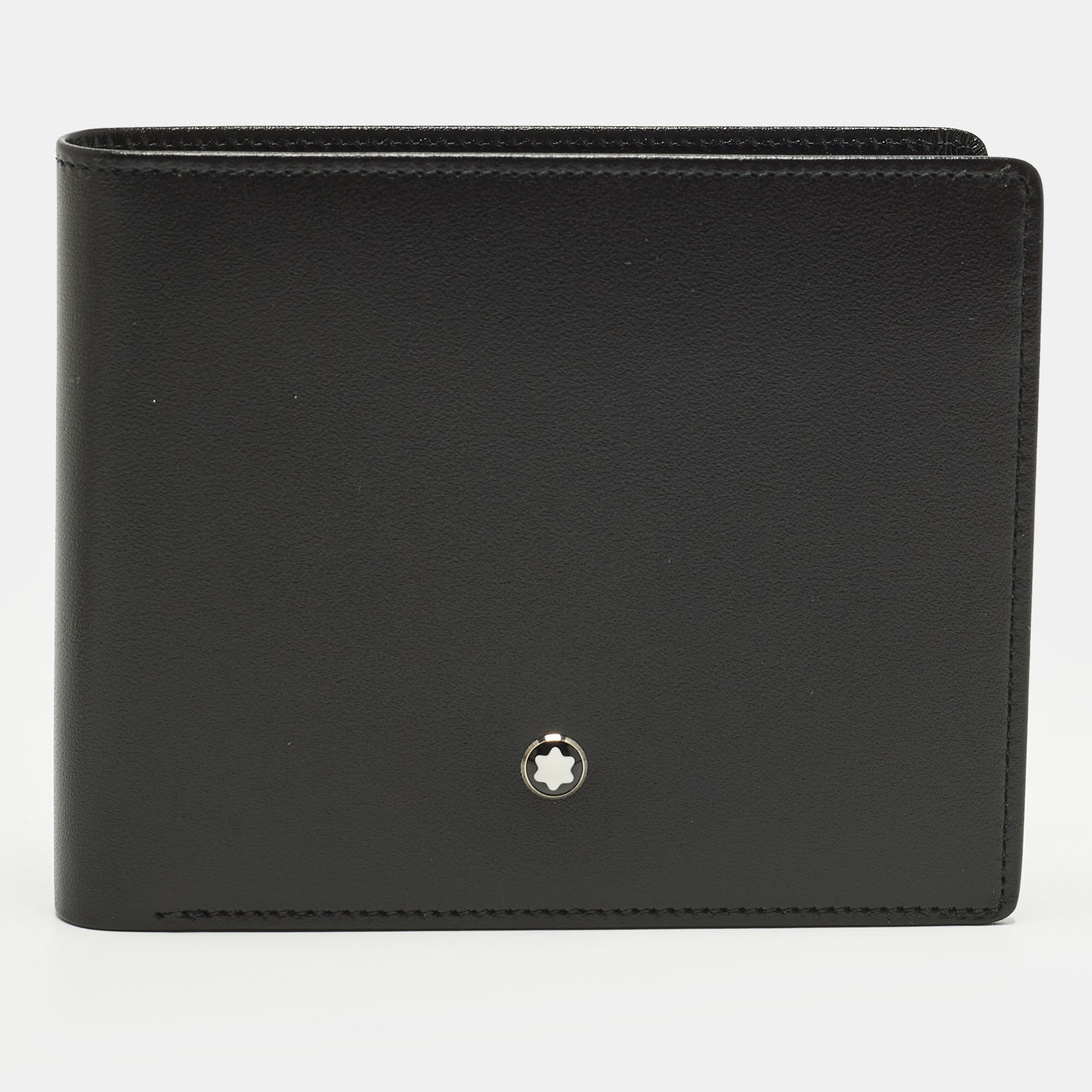 

Montblanc Meisterstuck 6CC with 2 View Pockets Black Leather Bifold Wallet