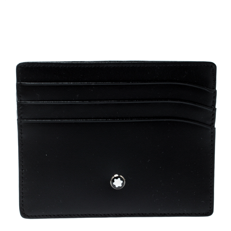 Montblanc Black Leather Meisterstuck 6CC Card Holder
