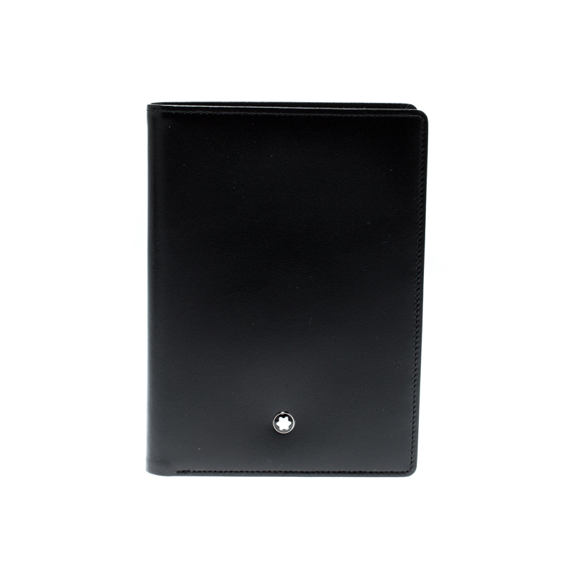 Pre Owned Montblanc Black Leather Meisterstuck Bifold Wallet