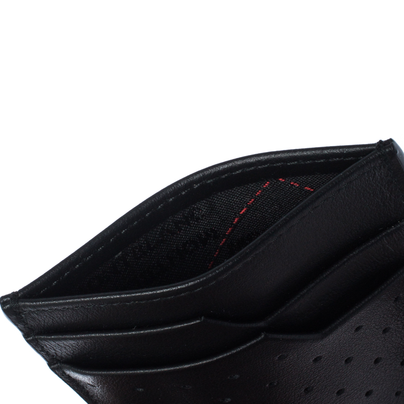 

Montblanc Black Perforated Leather Meisterstuck Card Case