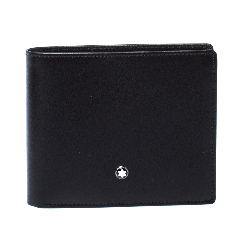 Montblanc Dark Brown Leather Meisterstück Bifold Wallet 
