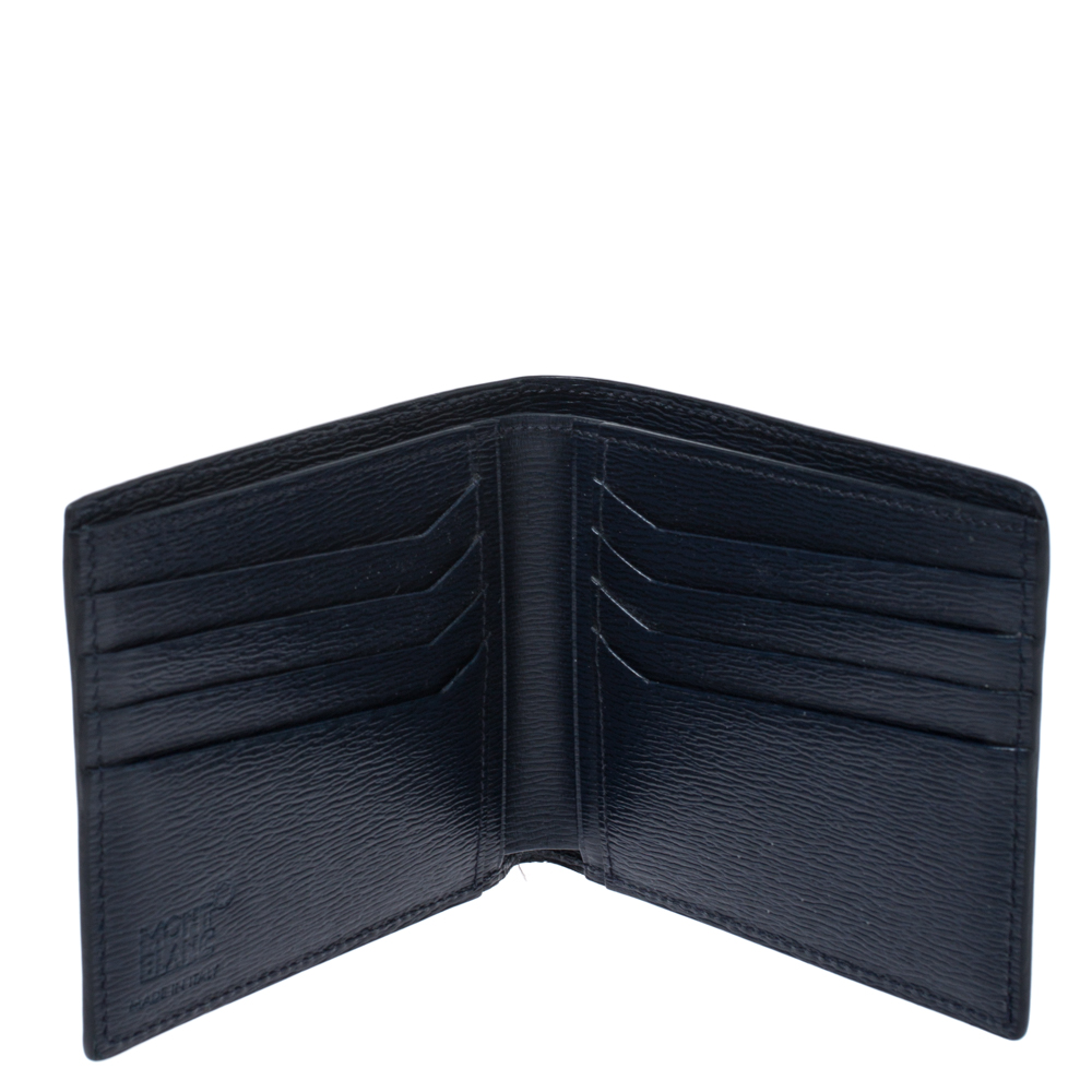 

Montblanc Navy Blue Leather Westside Bifold Wallet