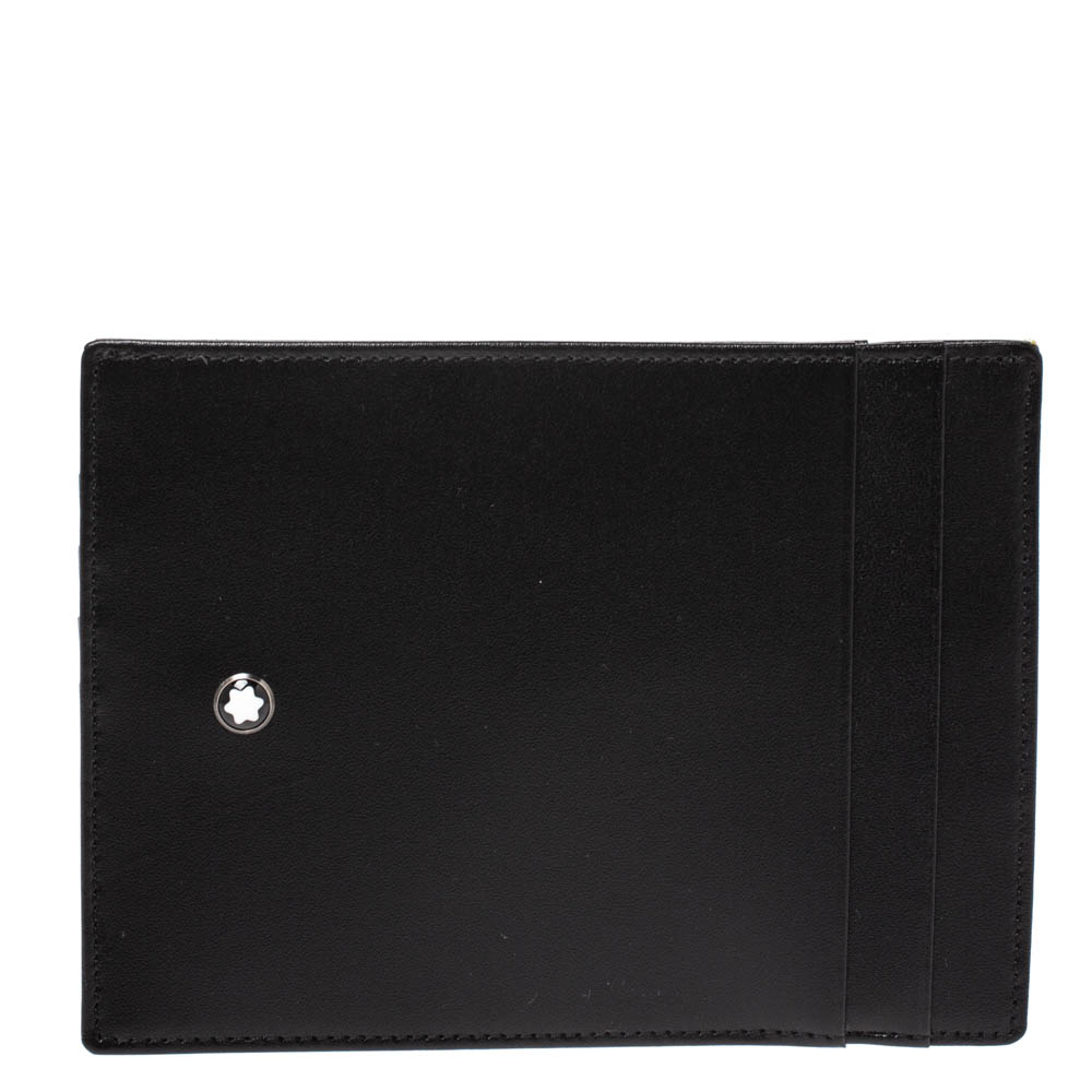 Montblanc Black Leather Sartorial Pocket 4cc with ID Card Holder