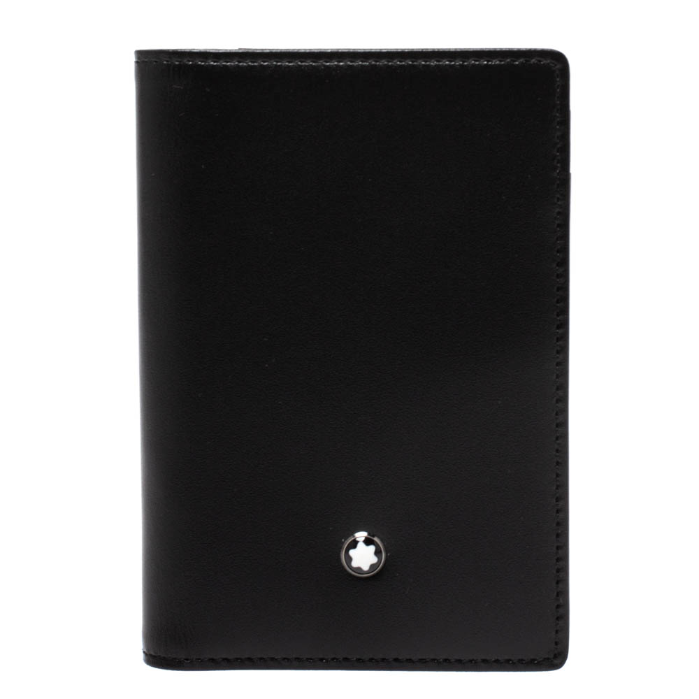 Montblanc Black Leather Meisterstuck Business Card Holder