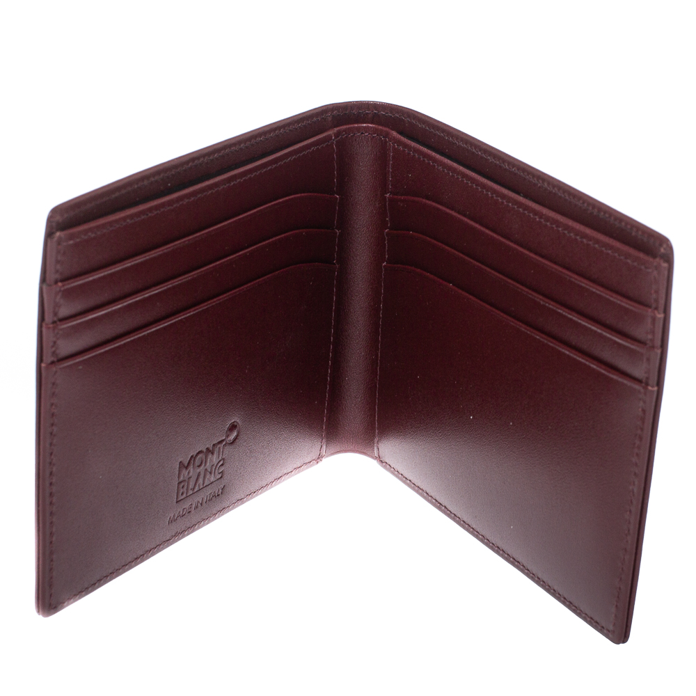 

Montblanc Maroon Leather Meisterstuck Bifold Wallet, Burgundy