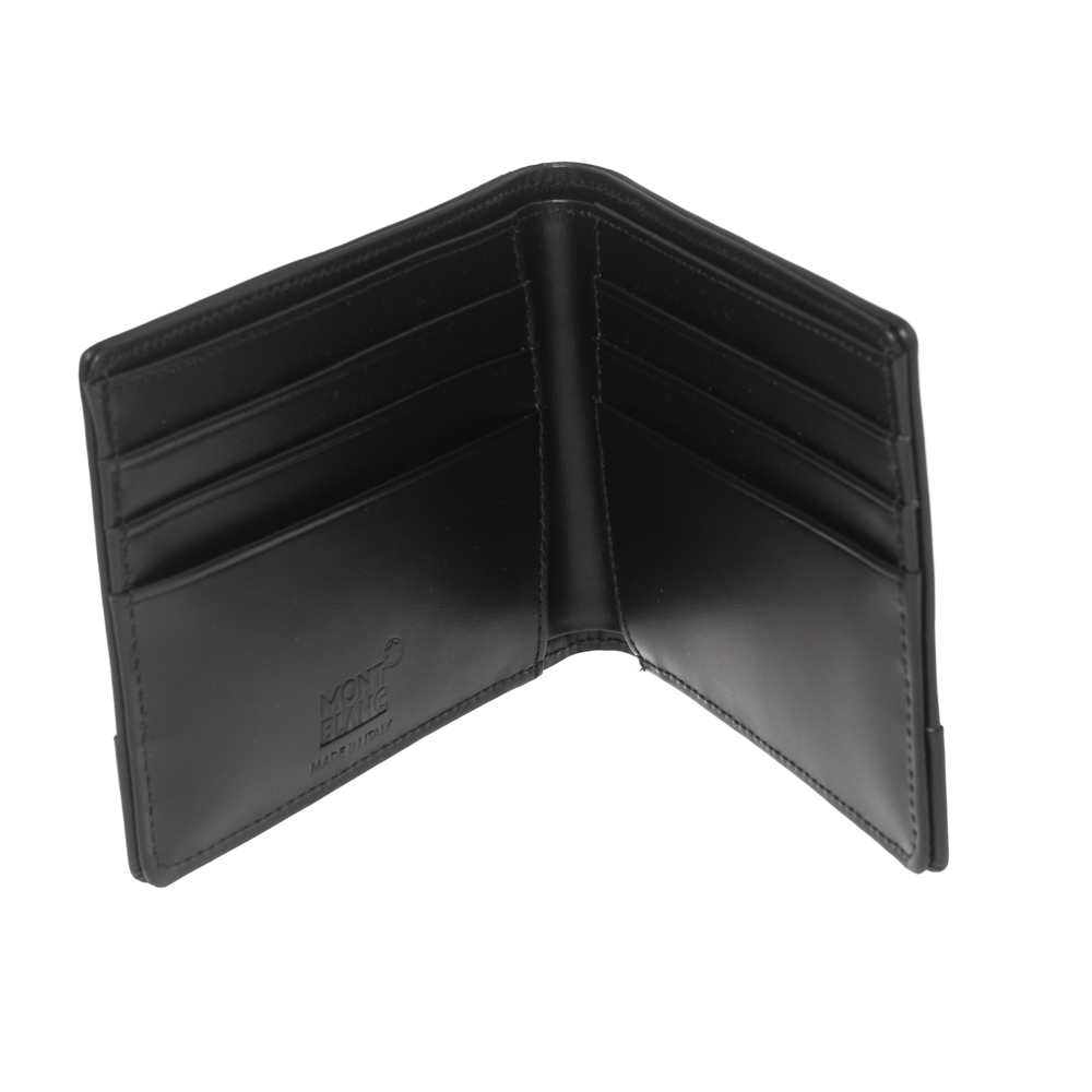 

Montblanc Black Canvas And Leather Meisterstück Nightflight Bifold Wallet 6cc