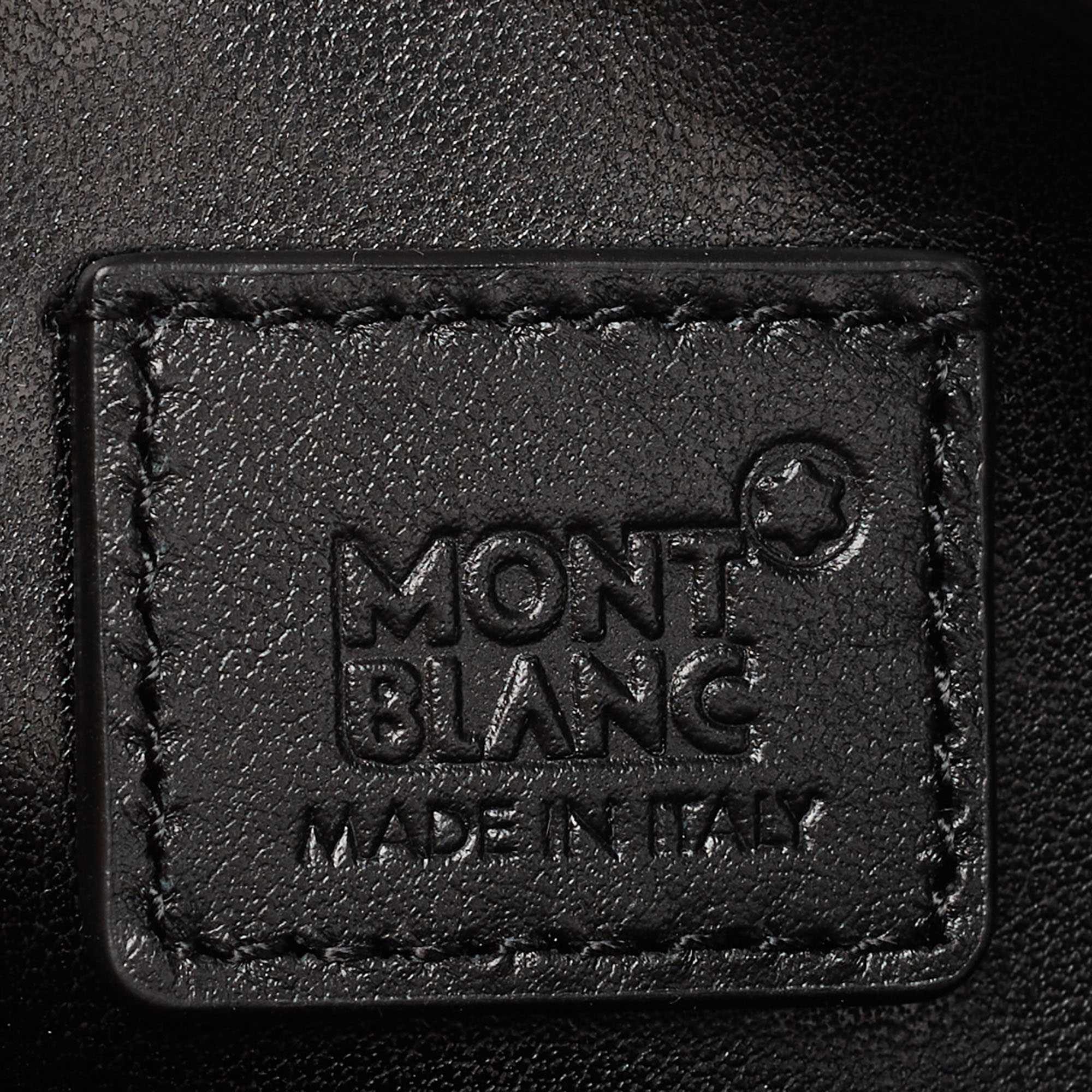 Montblanc Grey/Black Nylon and Leather Zip Toiletry Pouch Montblanc