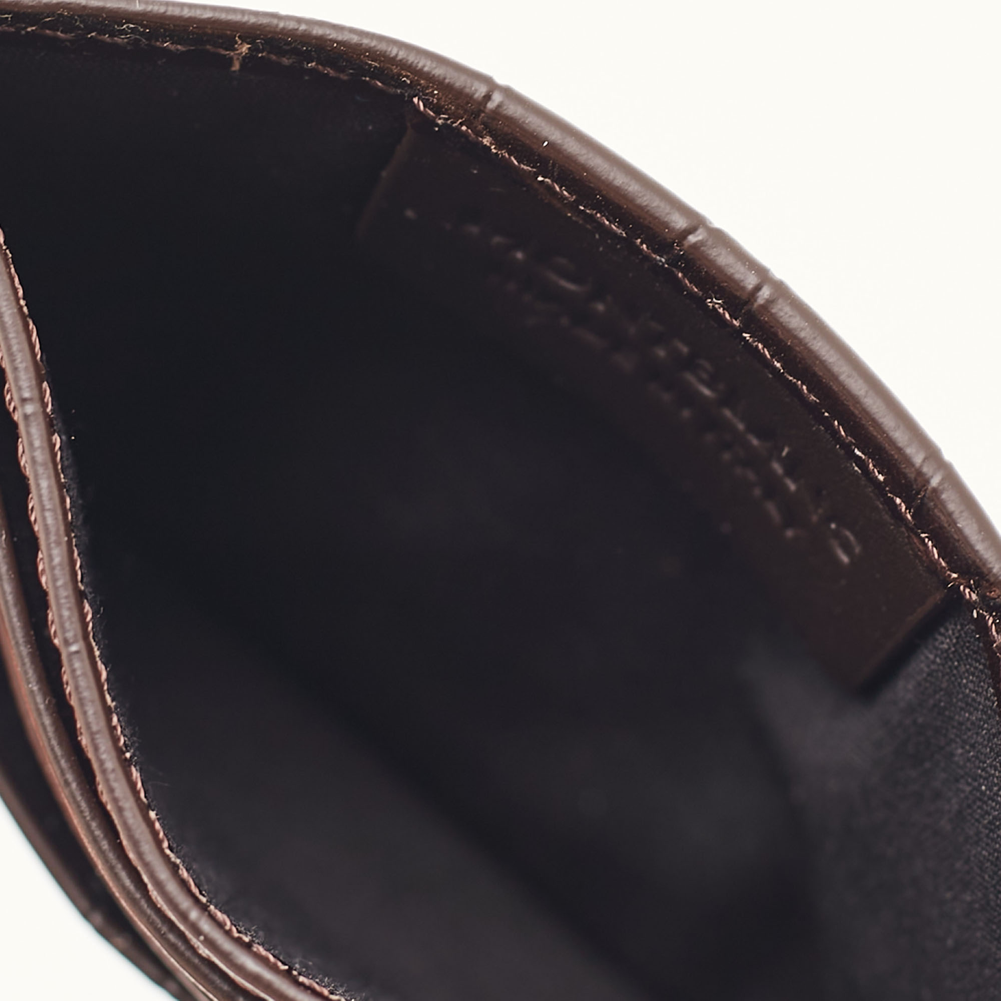 

Montblanc Dark Brown Croc Embossed Leather Meisterstuck 6CC Card Holder