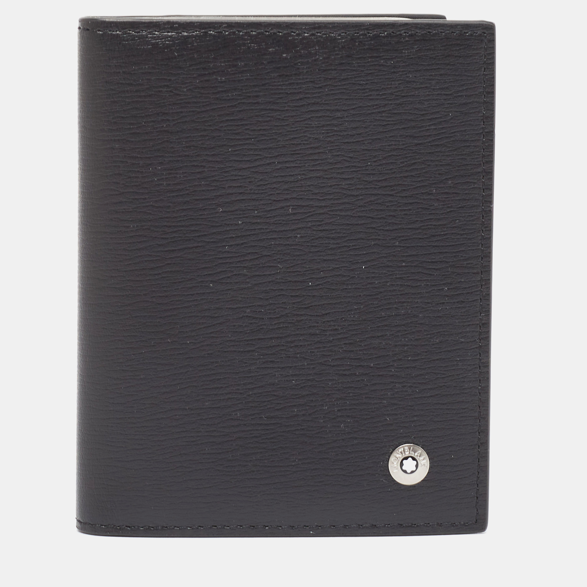 Pre-owned Montblanc Black Leather Sartorial Business Card Holder