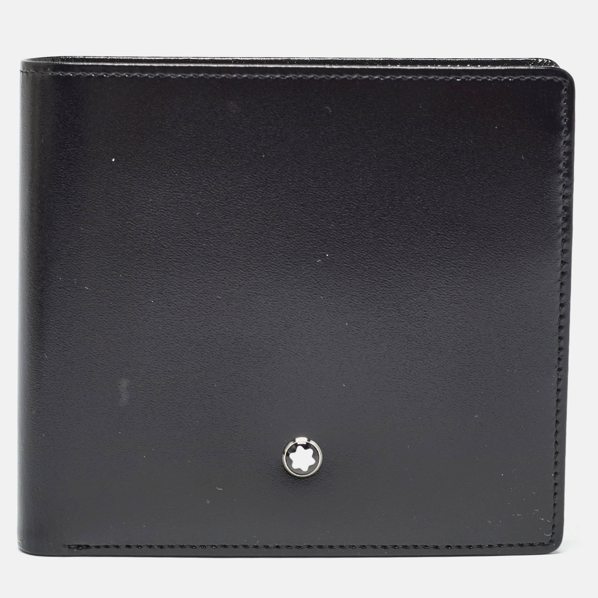 

Montblanc Black Glossy Leather Meisterstück 4CC Bifold Wallet