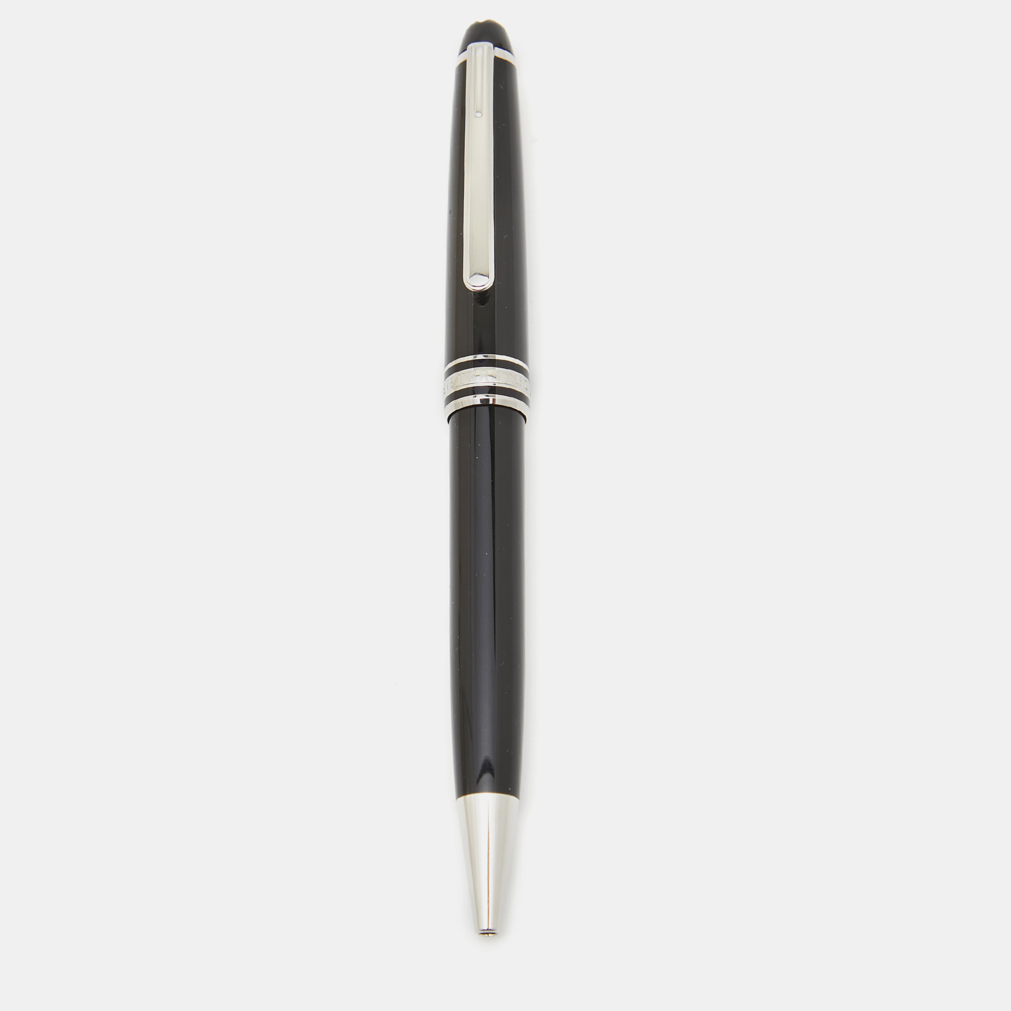 

Montblanc Meisterstuck Black Resin Silver Tone Ballpoint Pen