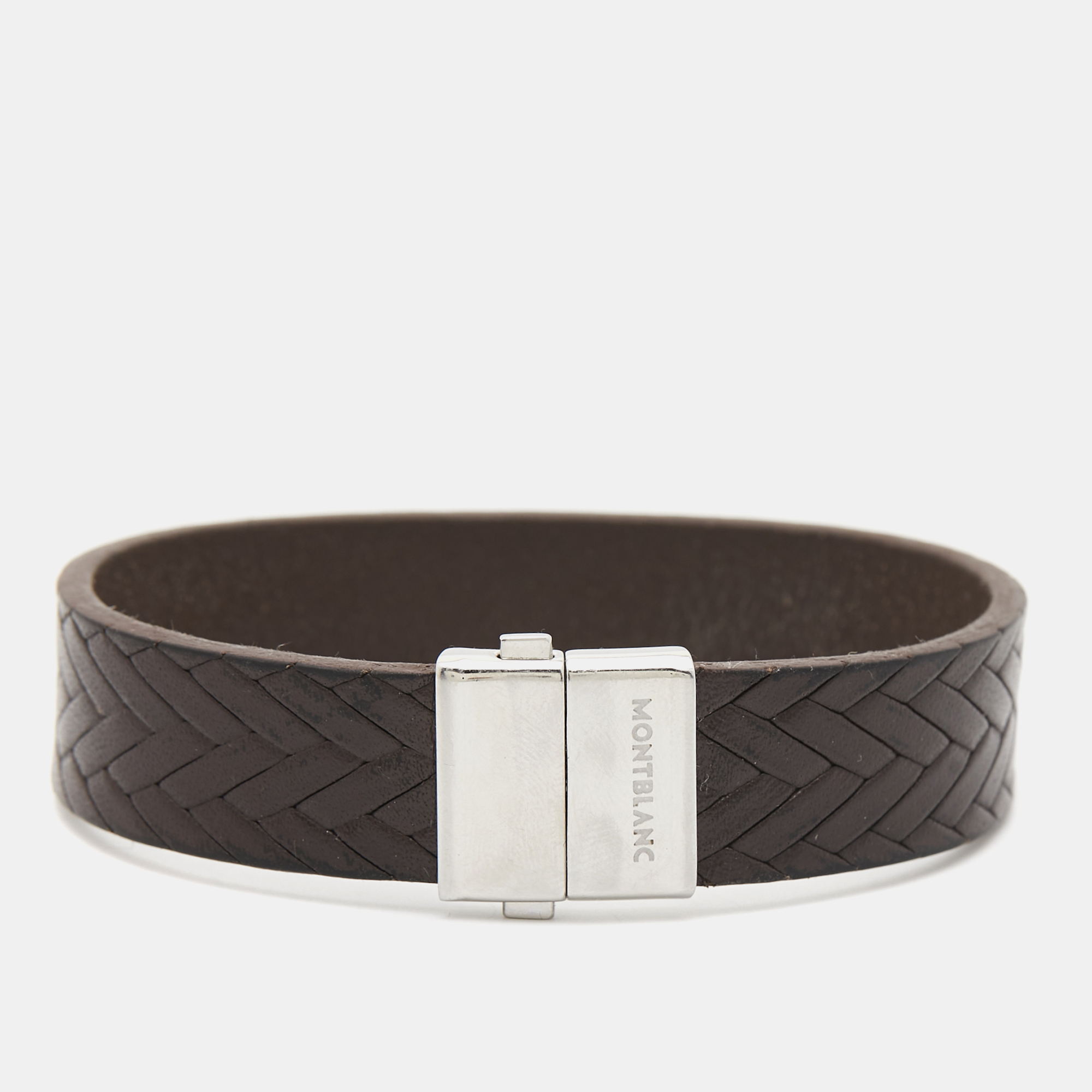 

- Montblanc Brown Leather Stainless Steel Bracelet