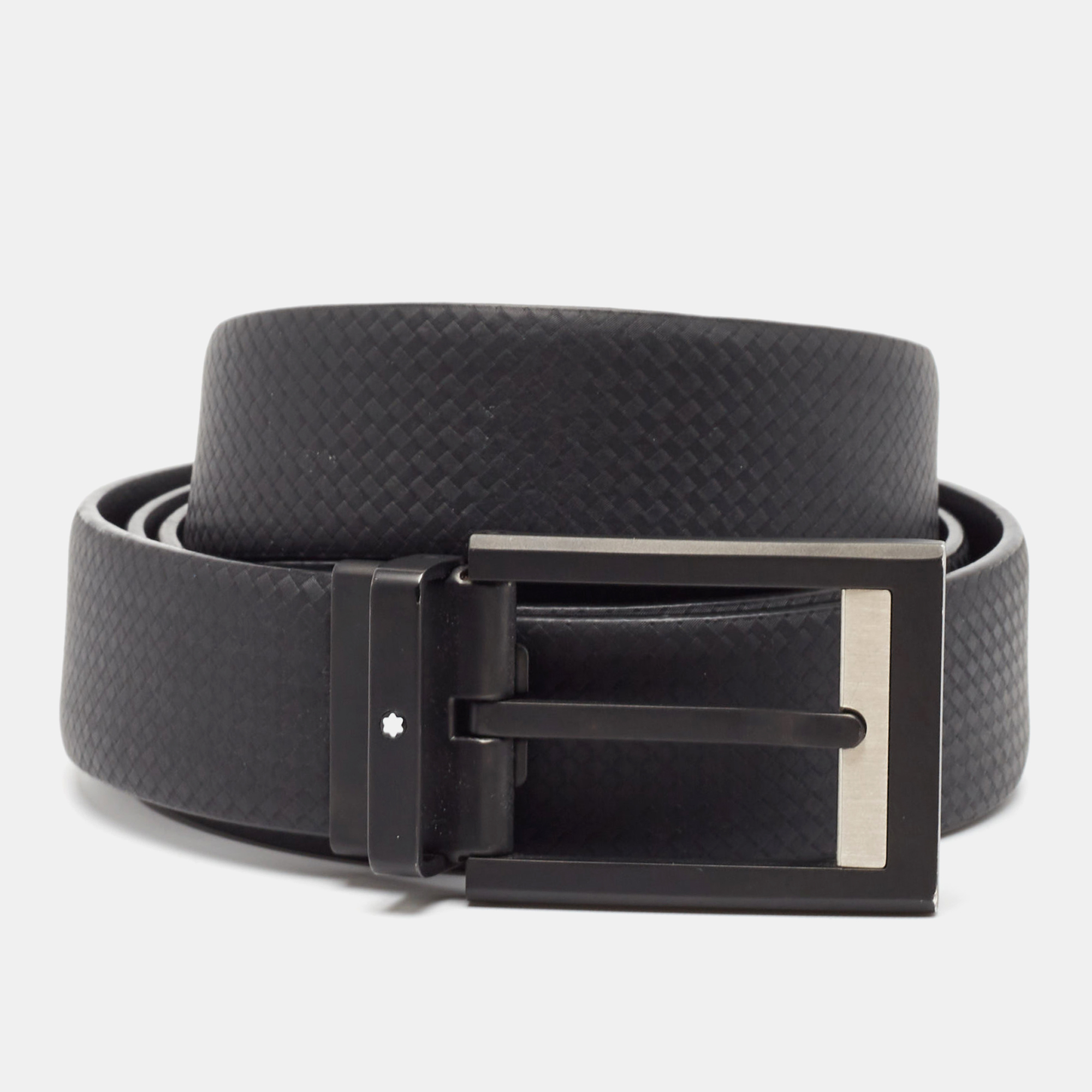 

Montblanc Black Leather Cut to Size Buckle Belt