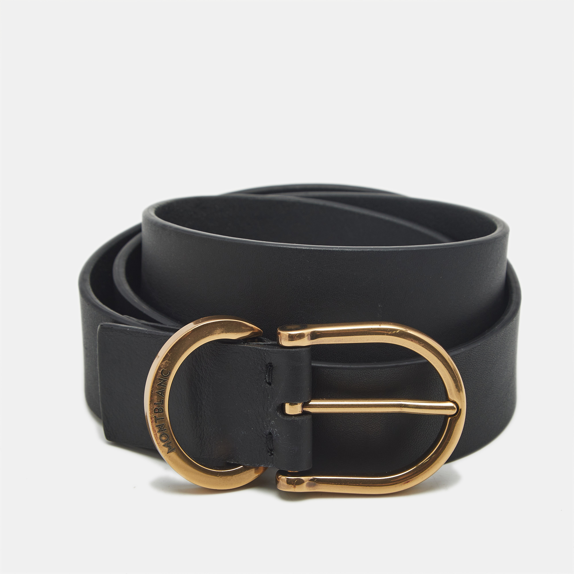

Montblanc Buckle Belt Black Leather
