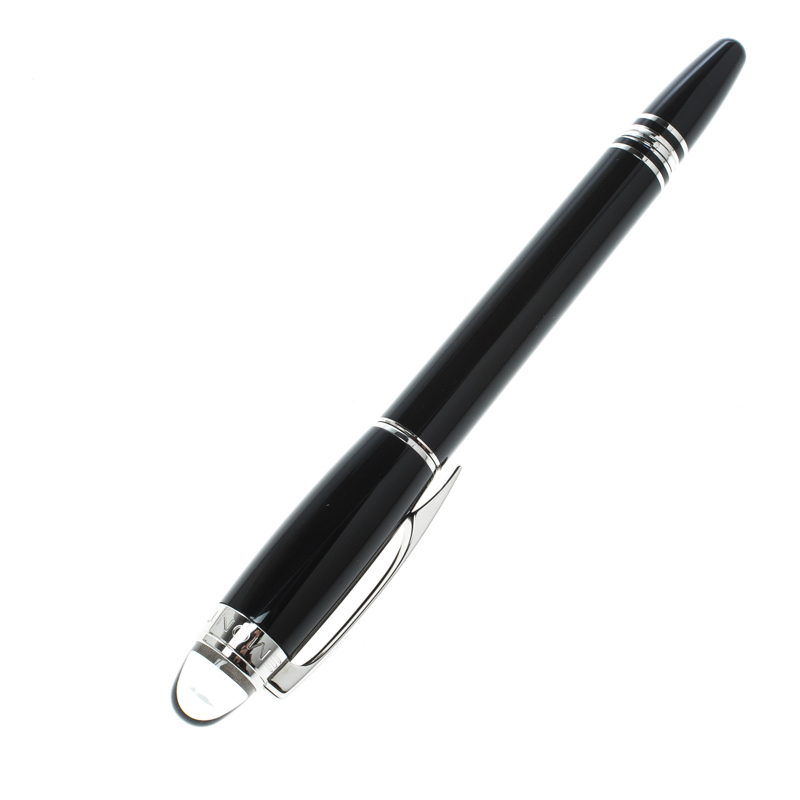 Pre Owned Montblanc StarWalker Black Resin Silver Tone Fineliner Pen