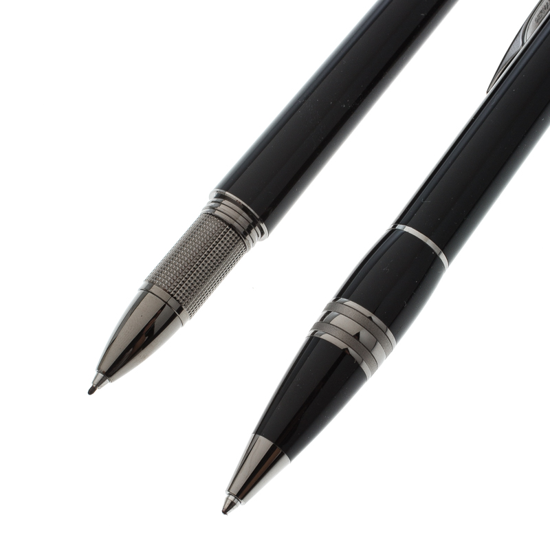

Montblanc StarWalker Black Resin Ruthenium Coated Set Of Ballpoint & Fineliner Pen