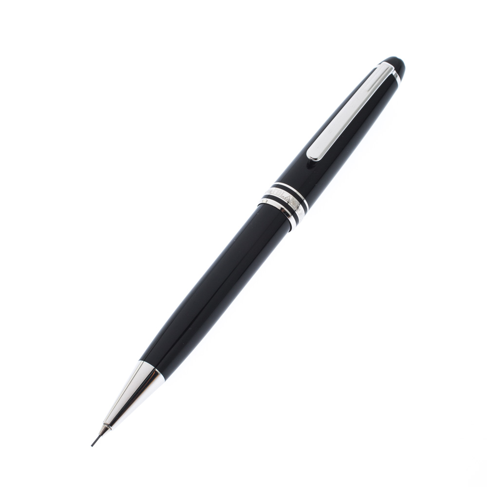 Pre Owned Montblanc Meisterstuck Black Resin Silver Tone Mechanical Pencil 