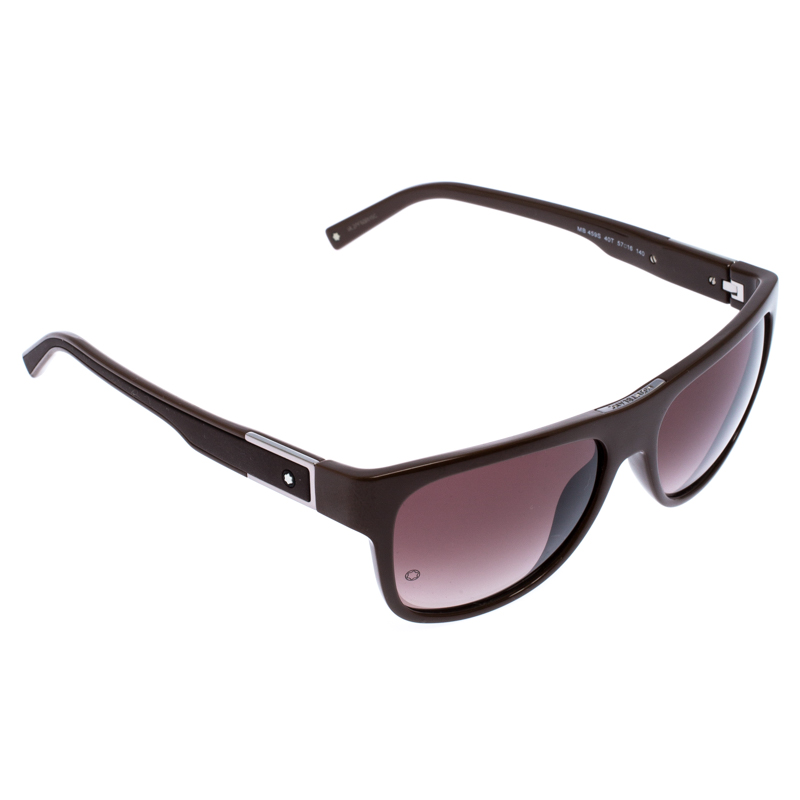 Montblanc Brown Gradient MB 459S Square Sunglasses
