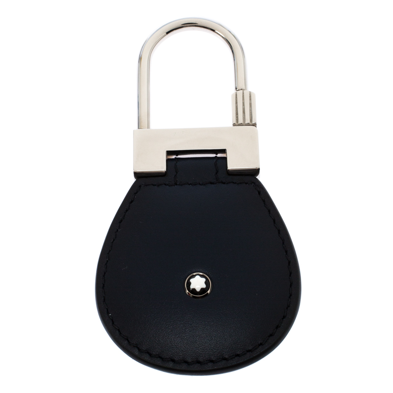 Montblanc Navy Blue Leather Meistersstuck Sfumato Key Holder Montblanc ...