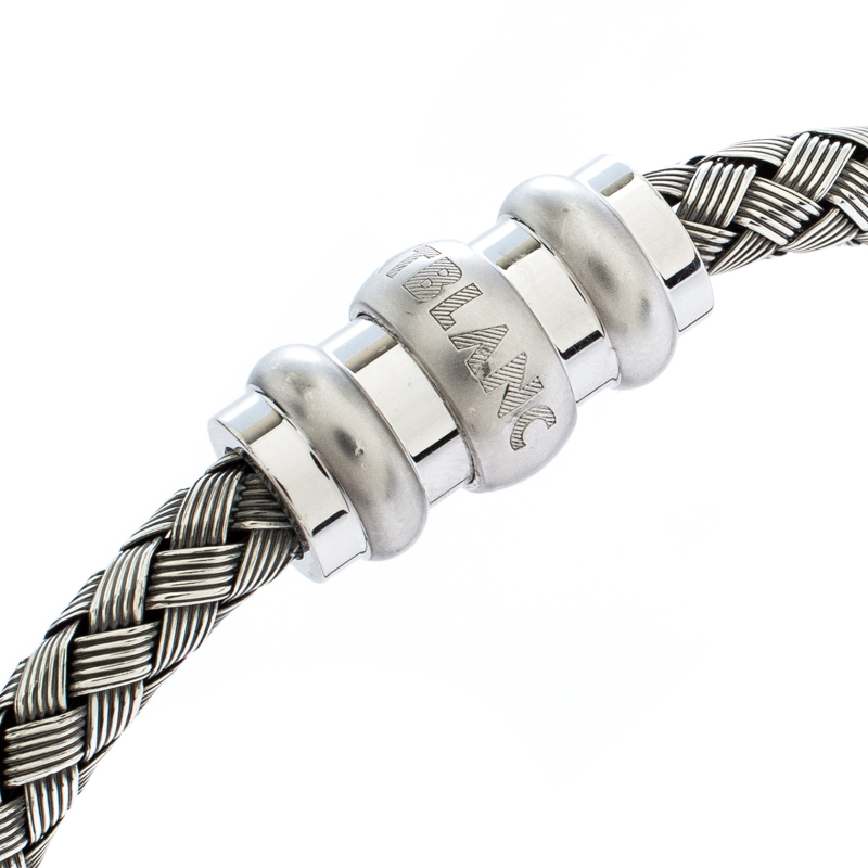 MONTBLANC Woven Leather Bracelet Stainless Steel Leather  Buy Online at  Best Price in KSA  Souq is now Amazonsa Fashion