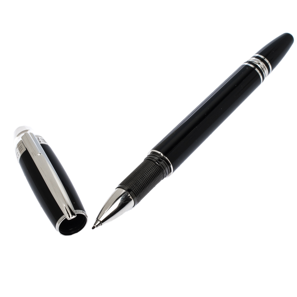 Pre-owned Montblanc Starwalker Black Resin Silver Tone Fineliner Pen ...