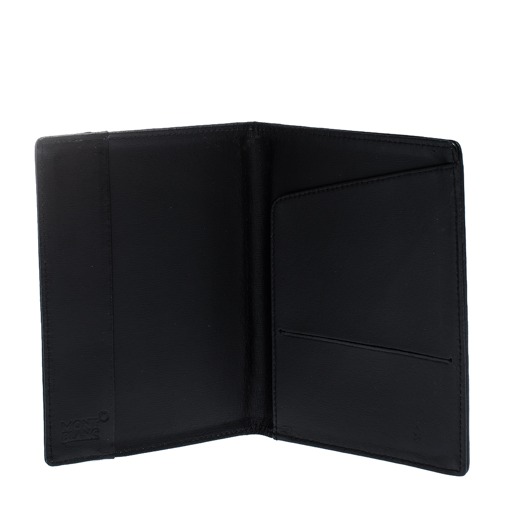 

Montblanc Black Fabric and Leather Nightflight Passport Holder