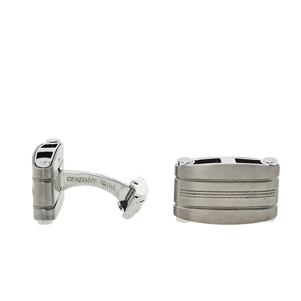 

Montblanc Silver Tone Rectangular Titanium Cufflinks