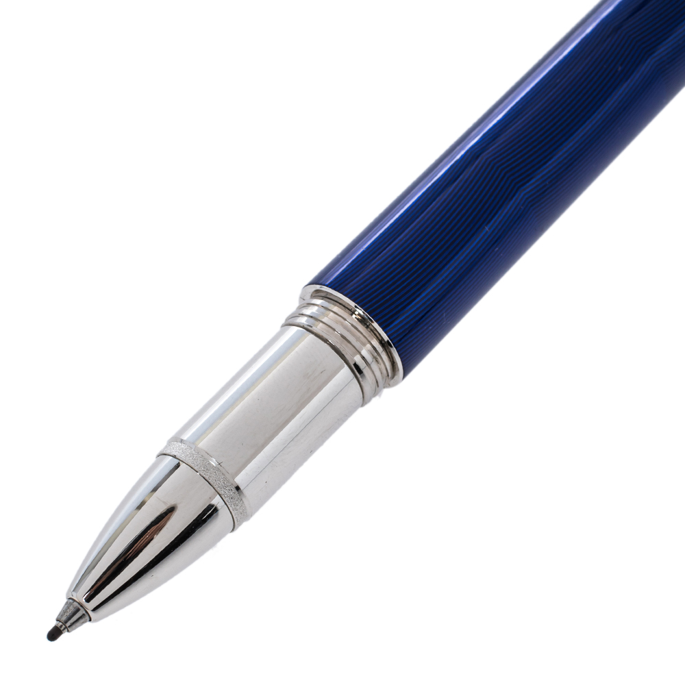 

Montblanc StarWalker Cool Blue Silver Tone Metal Fineliner Pen