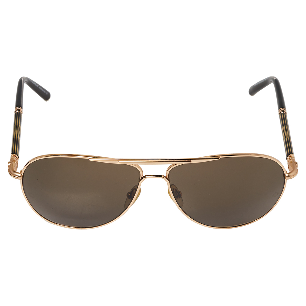 

Montblanc Gold Tone/Black MB512S Aviator Sunglasses