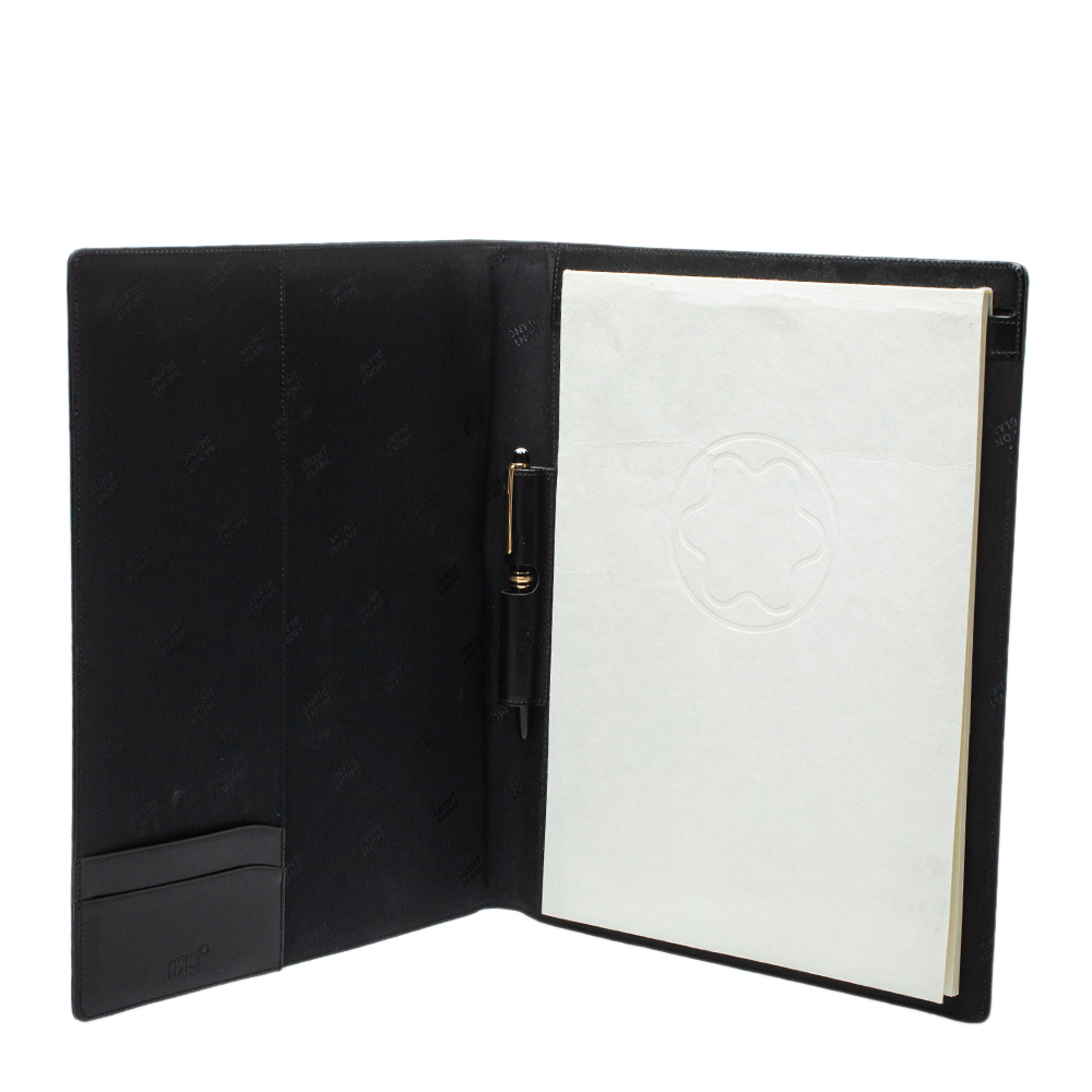 

Montblanc Black Leather Meisterstuck Conference Folder