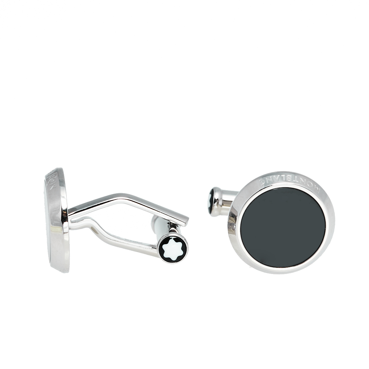 

Montblanc Meisterstück Steel Onyx Round Cufflinks, Black