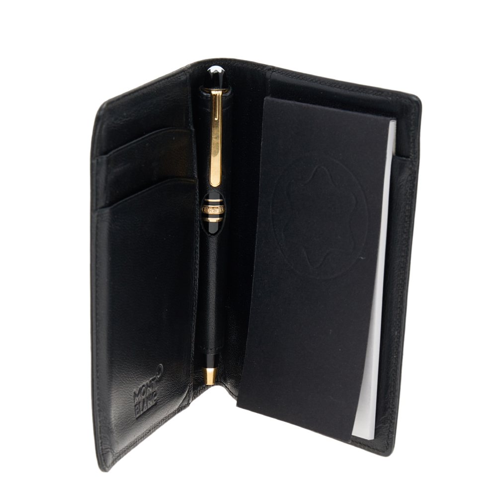 

Montblanc Black Leather Meisterstück Business Card Holder