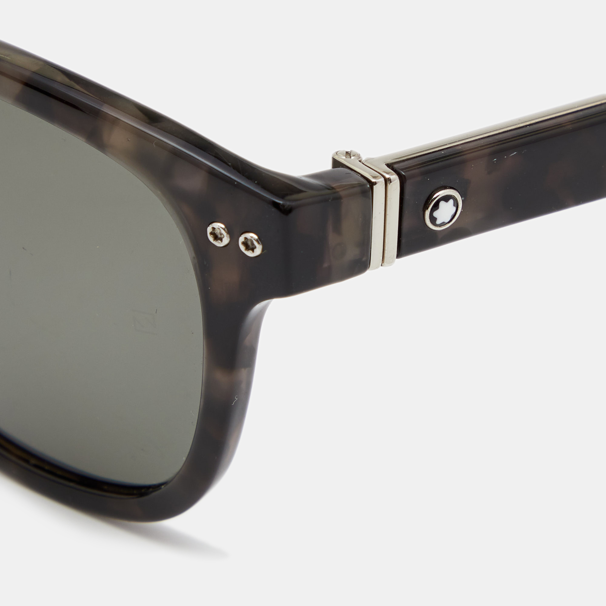 

Montblanc Brown Tortoiseshell/ Smoke Grey Polarized MB 693S Wayfarer Sunglasses