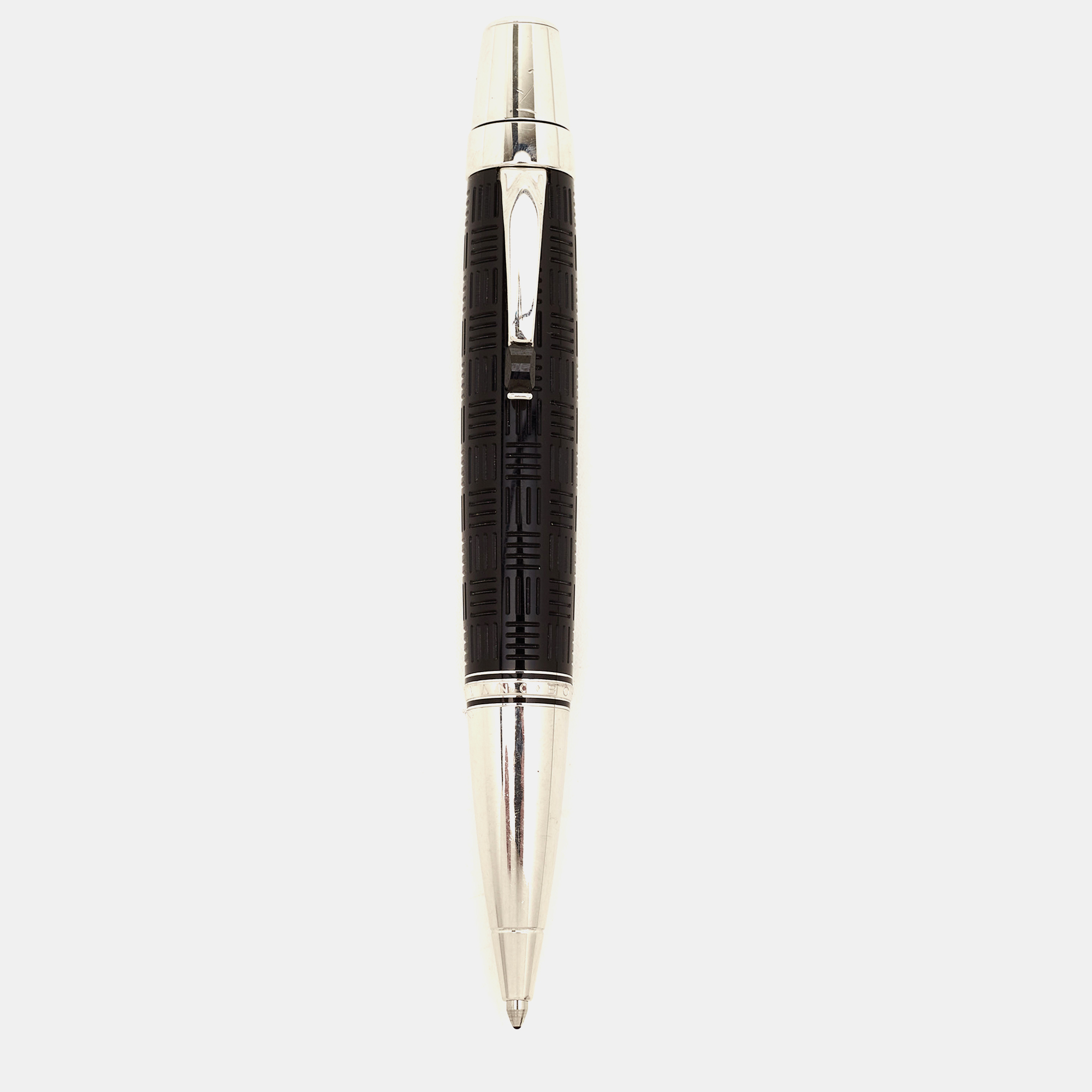 Pre-owned Montblanc Boheme Black Resin Silver Tone Ballpoint Pen