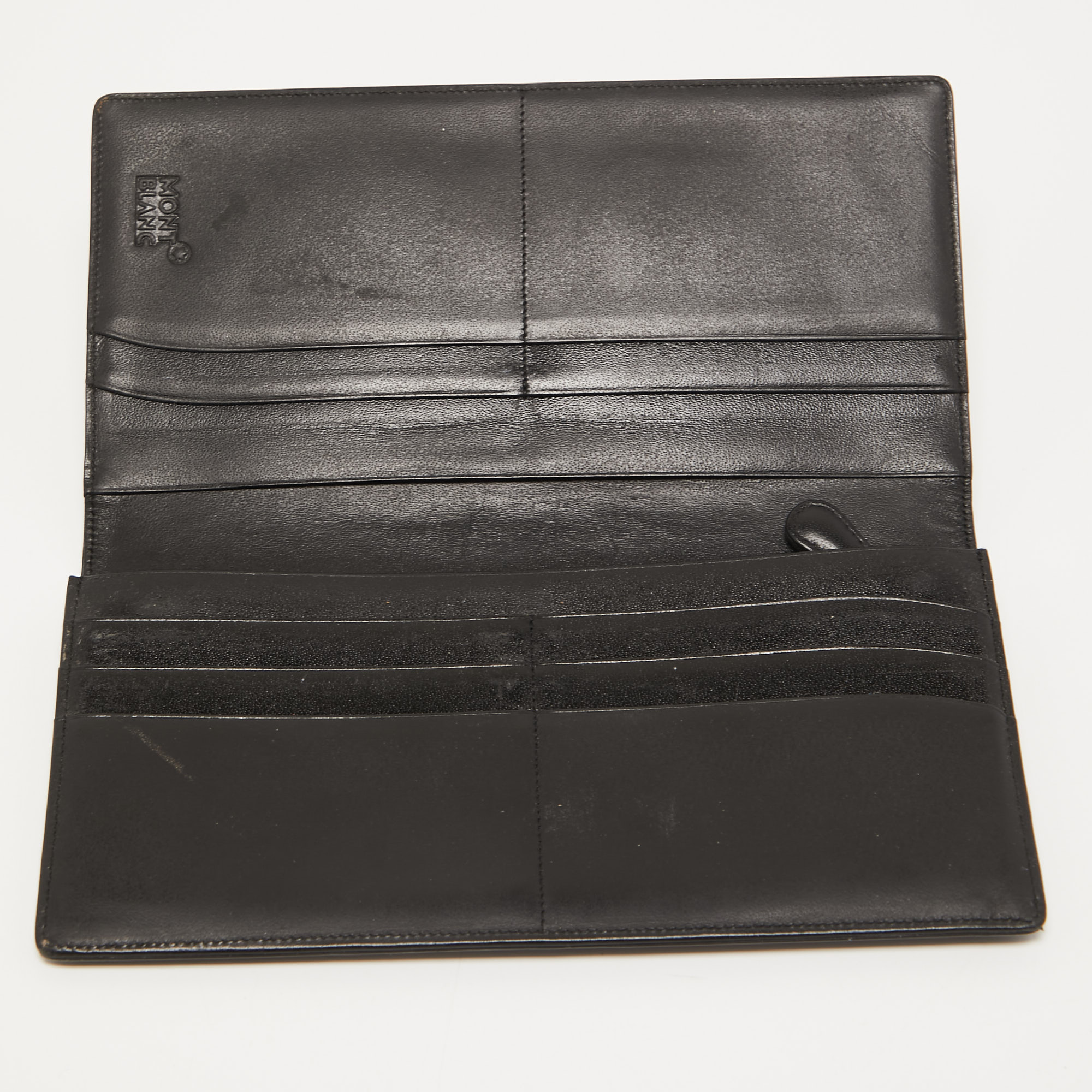 

Montblanc Black Leather Meisterstück Cheque Holder
