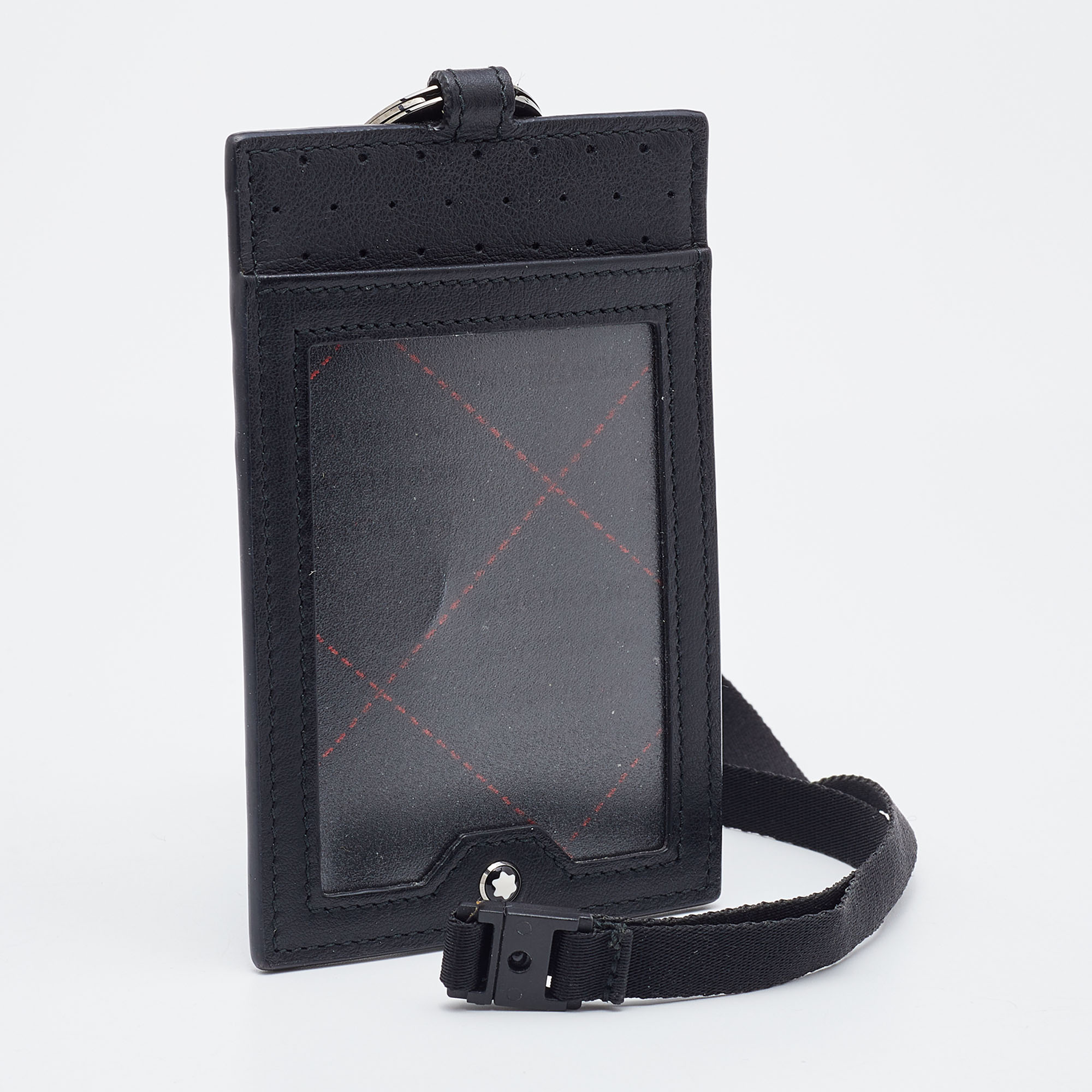 

Montblanc Black Leather Lanyard ID Card Holder